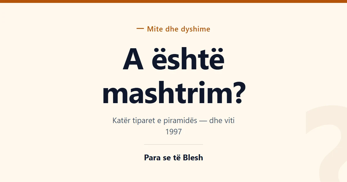 A është Bitcoin mashtrim? Krahasimi me piramidat e 1997