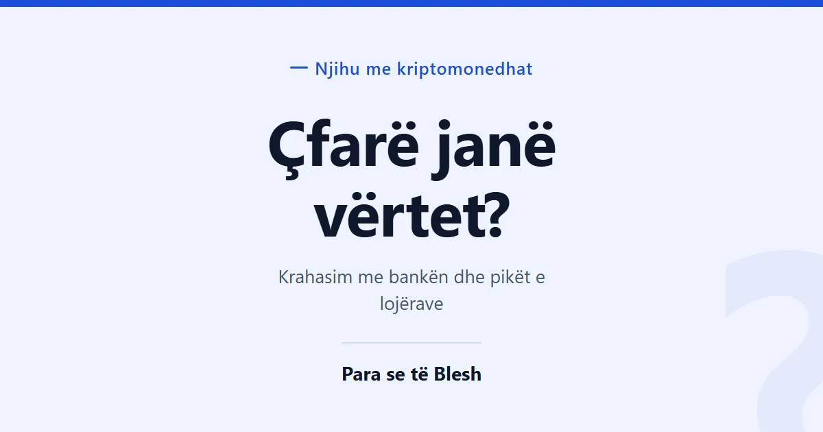 Çfarë janë kriptomonedhat dhe si funksionon Bitcoin?